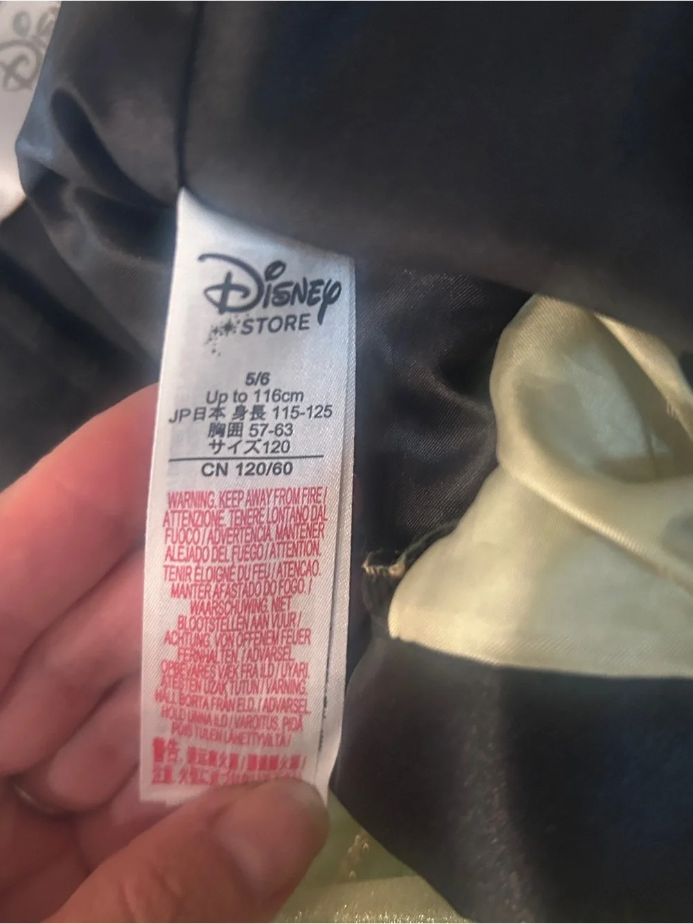 Disney Store authentic Anna Coronation Dress Costume Size 5/6 Worn Once